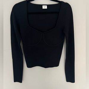 Abercrombie & Fitch Corset Slim Sweater Top